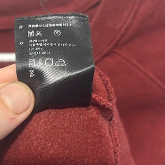 Brixton Crewneck Sweatshirt Red Maroon Gold Indian Head Logo Men's Large - Picture 5 of 7